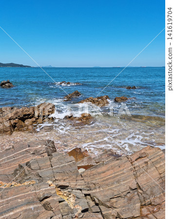 This is Beolcheonpo Beach in Seosan, South Chungcheong Province, South Korea. 141619704