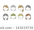 Various women's faces 141619716