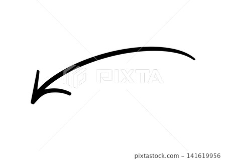 Handwritten left arrow black vector Handwritten left arrow black vector 141619956