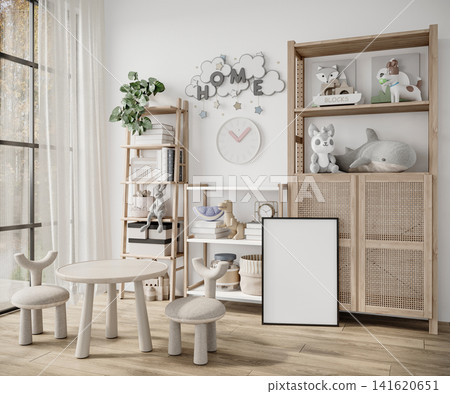 modern living room with a chair in a living room 141620651