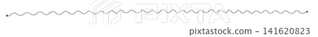 Small wavy lines drawn with a thin watercolor pen Small wavy lines drawn with a thin watercolor pen 141620823