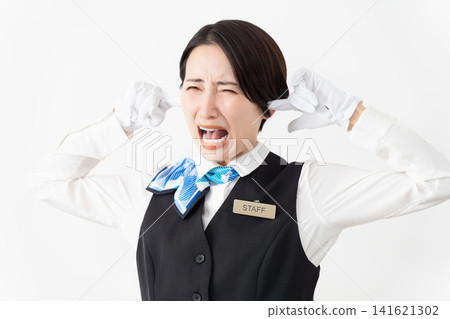 身著制服的女服務生;旅行圖片 身著制服的女服務生;旅行圖片 141621302