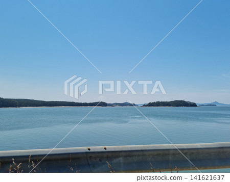 Blue sky and sea landscape. Blue sky and sea landscape. 141621637