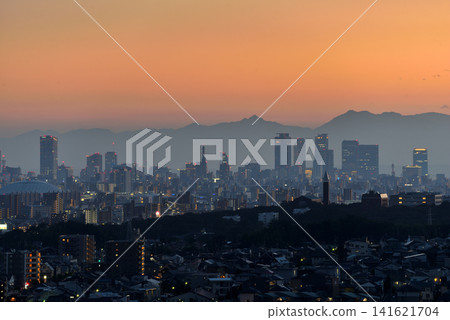Evening view of Nagoya City, Aichi Prefecture Evening view of Nagoya City, Aichi Prefecture 141621704