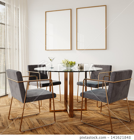 modern interior with empty frame modern interior with empty frame 141621848
