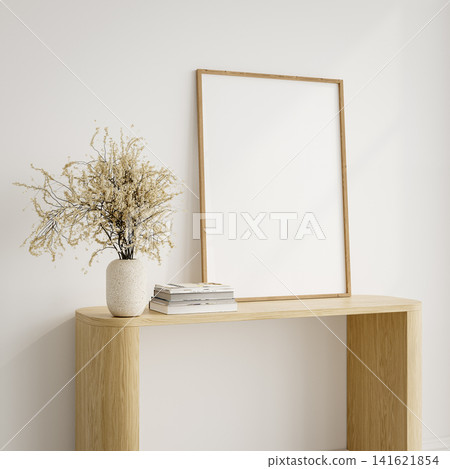 mock up poster frame on white wall mock up poster frame on white wall 141621854