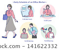 A day in the life of a female office worker 141622332