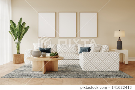 living room interior in minimal style 141622413