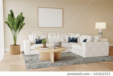 modern interior with empty frame modern interior with empty frame 141622415