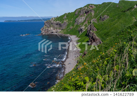 北海道,神威岬,寶島,夏天,海 北海道,神威岬,寶島,夏天,海 141622789