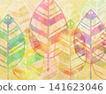 幾何葉子背景素材 141623046