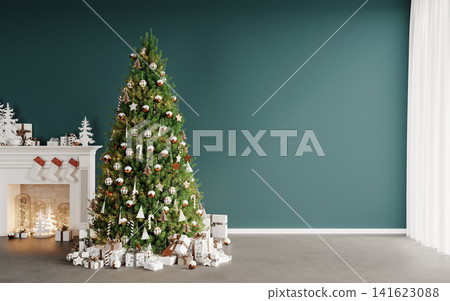 decorated tree in the room 141623088