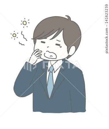 A sleepy-looking woman in a suit yawns. A sleepy-looking woman in a suit yawns. 141623239