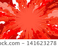 Attention, focus, water splash, smoke, flames, explosion, pop background material, red background 141623278