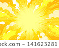 Attention, focus, water splash, smoke, flames, explosion, pop background material, yellow, orange background 141623281