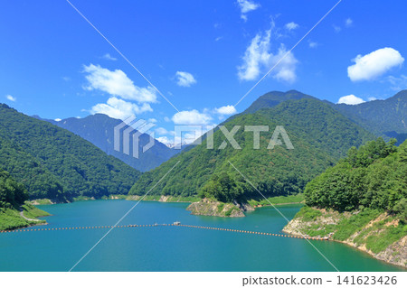Summer view of the Northern Alps from Omachi Dam Summer view of the Northern Alps from Omachi Dam 141623426