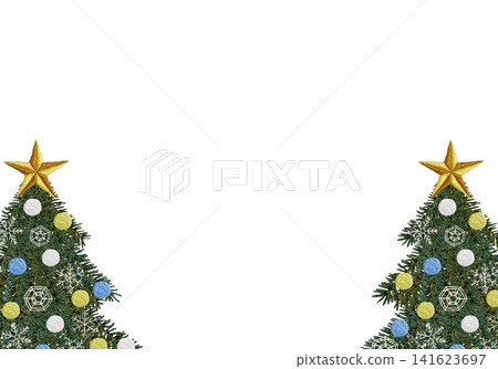 [Christmas Tree Side Frame] Hand Embroidery Illustration Material 141623697