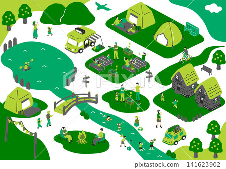 People who enjoy camping People who enjoy camping 141623902