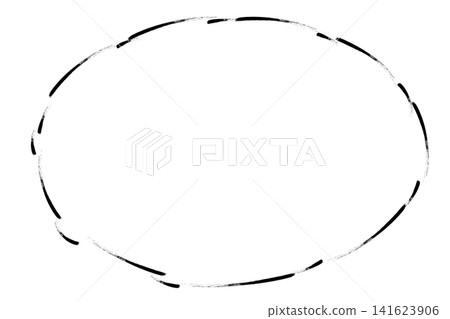 A simple, hand-drawn, oval-shaped frame with a handcrafted feel (black, brushstrokes, distressed texture). A simple, hand-drawn, oval-shaped frame with a handcrafted feel (black, brushstrokes, distressed texture). 141623906