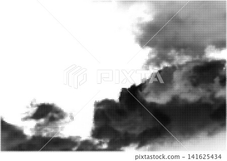 Black and White Halftone Cloud Texture Black and White Halftone Cloud Texture 141625434