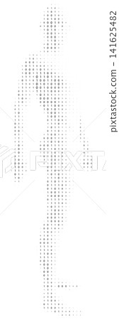 Human Figure Made Of Binary Code Human Figure Made Of Binary Code 141625482