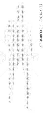 Human Figure Made Of Binary Code Human Figure Made Of Binary Code 141625484