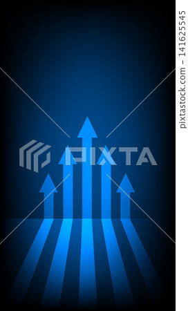 Upward Arrows Perspective Background for Business Growth and Success Concept 141625545