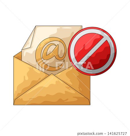 Illustration of Block Email Illustration of Block Email 141625727