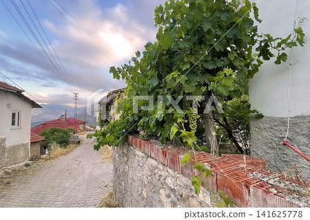 Century old village house in Harmankoy, Bilecik, nestled in green nature with rustic textures and timeless rural charm. Century old village house in Harmankoy, Bilecik, nestled in green nature with rustic textures and timeless rural charm. 141625778