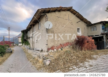 Century old village house in Harmankoy, Bilecik, nestled in green nature with rustic textures and timeless rural charm. Century old village house in Harmankoy, Bilecik, nestled in green nature with rustic textures and timeless rural charm. 141625780