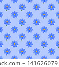 seamless pattern with blue flowers 141626079