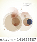 Vector abstract background with gradient and geometric circular overlays. Minimal layout and muted tones create aesthetic perfect for digital design 141626587