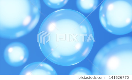 A 3D background material (landscape orientation) featuring a blue, transparent sphere that evokes the image of moisture and beauty ingredients. A 3D background material (landscape orientation) featuring a blue, transparent sphere that evokes the image of moisture and beauty ingredients. 141626770
