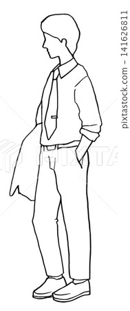 簡筆畫:人物插圖 - 商人 簡筆畫:人物插圖 - 商人 141626811