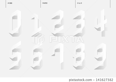 A set of paper numbers from 0 to 9_088 A set of paper numbers from 0 to 9_088 141627382