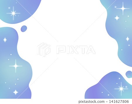 A gradient fluid shape of the night sky and a sparkling frame A gradient fluid shape of the night sky and a sparkling frame 141627806
