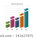 Statistics Bar Chart Business Flat Design Infographics Template 141627975