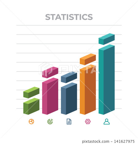 Statistics Bar Chart Business Flat Design Infographics Template Statistics Bar Chart Business Flat Design Infographics Template 141627975