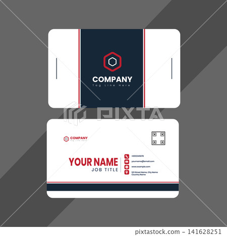 Modern Professional Corporate Business Card Template with Clean Minimal Layout for Company Branding, Creative Double Sided Visiting Card Design, Editable Print Ready Business Identity Stationery, Prof Modern Professional Corporate Business Card Template with Clean Minimal Layout for Company Branding, Creative Double Sided Visiting Card Design, Editable Print Ready Business Identity Stationery, Prof 141628251