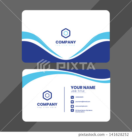 Modern Professional Corporate Business Card Template with Clean Minimal Layout for Company Branding, Creative Double Sided Visiting Card Design, Editable Print Ready Business Identity Stationery, Prof Modern Professional Corporate Business Card Template with Clean Minimal Layout for Company Branding, Creative Double Sided Visiting Card Design, Editable Print Ready Business Identity Stationery, Prof 141628252