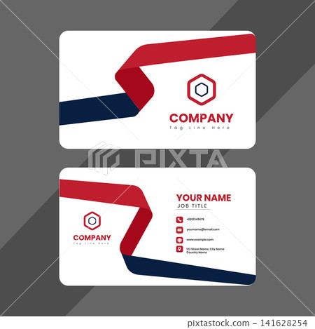 Modern Professional Corporate Business Card Template with Clean Minimal Layout for Company Branding, Creative Double Sided Visiting Card Design, Editable Print Ready Business Identity Stationery, Prof Modern Professional Corporate Business Card Template with Clean Minimal Layout for Company Branding, Creative Double Sided Visiting Card Design, Editable Print Ready Business Identity Stationery, Prof 141628254