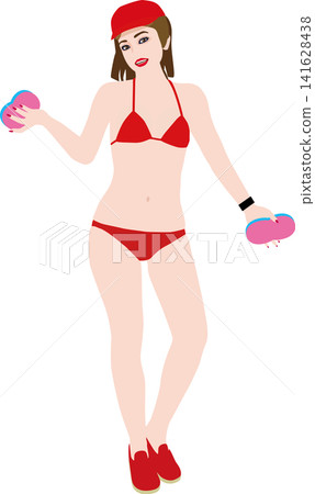 簡潔寫實的無背景美女插畫。主題包括各種活動和場景。洗車女郎 02。 簡潔寫實的無背景美女插畫。主題包括各種活動和場景。洗車女郎 02。 141628438