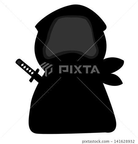 Minimalist Ninja Illustration Icon Minimalist Ninja Illustration Icon 141628932