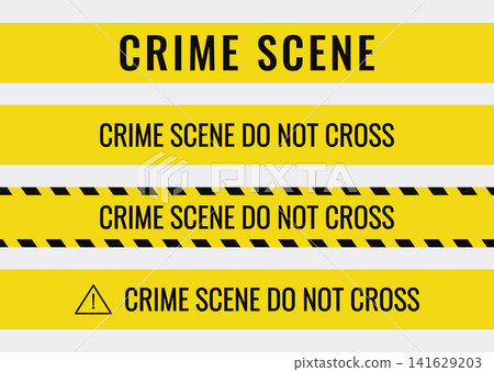 Crime scene tape design set. High-quality digital graphics for DIY projects Crime scene tape design set. High-quality digital graphics for DIY projects 141629203