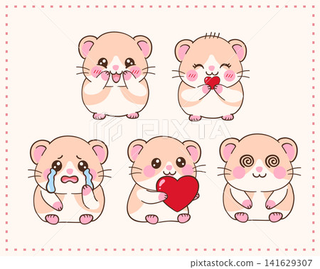 Hamster Character Charming Animal Art Hamster Character Charming Animal Art 141629307