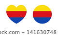 Flag of North Holland. North Holland Netherlands province flag heart, circle banner, background. Set of Flag North Holland round, heart badge, button, icon, sticker. 141630748