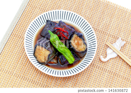 Deep-fried eggplant served in a small bowl Deep-fried eggplant served in a small bowl 141630872