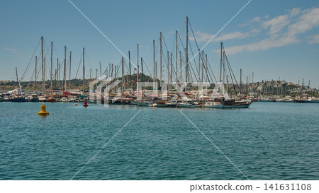 Bodrum, Turkey -May 28 2026: Milta Bodrum Marina and Bodrum Castle (Turkish: Bodrum Kalesi). Daylight shot Bodrum, Turkey -May 28 2026: Milta Bodrum Marina and Bodrum Castle (Turkish: Bodrum Kalesi). Daylight shot 141631108