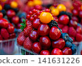 Fruit display in Prague market during a warm summer day 141631226