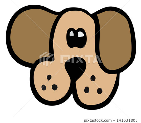 Hand drawn puppy head shape for decoration, dog cartoon, characters, comic, pet shop, vet, adopt rescue animal, foster home, shelter, house, sleeping time, bedtime, pet costume, plush toy Hand drawn puppy head shape for decoration, dog cartoon, characters, comic, pet shop, vet, adopt rescue animal, foster home, shelter, house, sleeping time, bedtime, pet costume, plush toy 141631803